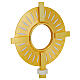 Brass monstrance 30 cm gold and silver finish 24kt s2
