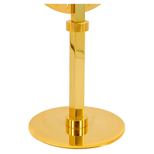 Monstrance brass 24kt gold and silver finish 30 cm 3