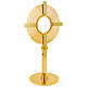 Brass monstrance with gold and silver finish 24kt 30 cm s1