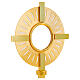 Brass monstrance with gold and silver finish 24kt 30 cm s2