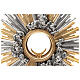 Ostensorio barocco 70 cm finitura oro e argento 24kt s3