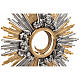 Ostensorio barocco 70 cm finitura oro e argento 24kt s5