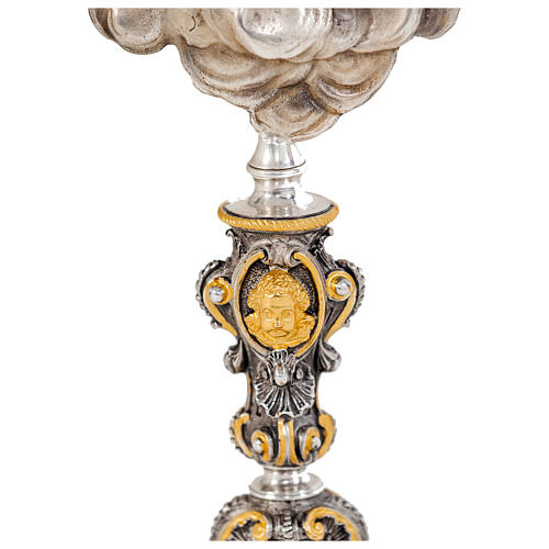 Baroque monstrance 70 cm with 24kt gold and silver finish 6