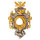 Ostensorio barocco 70 cm finitura oro e argento 24kt s2