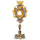 Baroque monstrance 70 cm gold and silver finish 24kt s1