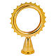 Monstrance luna with smooth golden finish s1