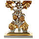 Reliquary two-colored rose gold leaf carved wood 45 cm s4