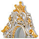 Ostensorio marco barroco relicario ovalado madera tallada hoja oro 49 cm s4