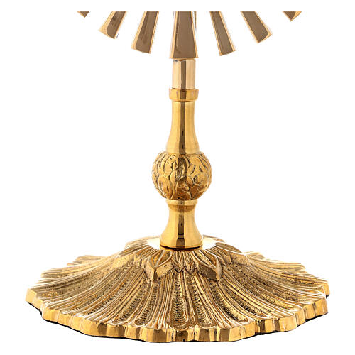 Gold plated brass monstrance h 10.5 in 6