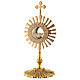 Gold plated brass monstrance h 10.5 in s1