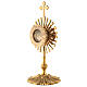 Gold plated brass monstrance h 10.5 in s2