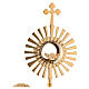 Gold plated brass monstrance h 10.5 in s3