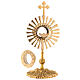 Gold plated brass monstrance h 10.5 in s4