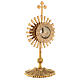 Gold plated brass monstrance h 10.5 in s5