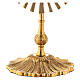 Gold plated brass monstrance h 10.5 in s6