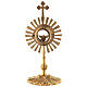 Gold plated brass monstrance h 10.5 in s8
