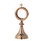 Gold plated brass monstrance with flower pattern 3 in diameter s1