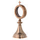 Gold plated brass monstrance with flower pattern 3 in diameter s3