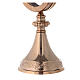 Gold plated brass monstrance with flower pattern 3 in diameter s4