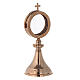 Gold plated brass monstrance with flower pattern 3 in diameter s5