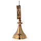 Gold plated brass monstrance with ear of wheat pattern 3.3 inches diameter s6