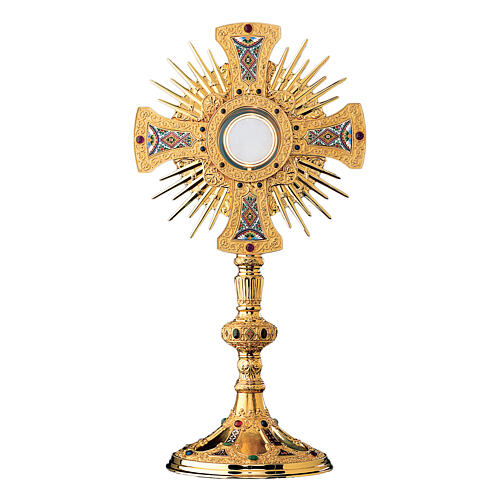 Ostensorio ''St. Remy'' Molina latón chapado oro 24k 60 cm 1