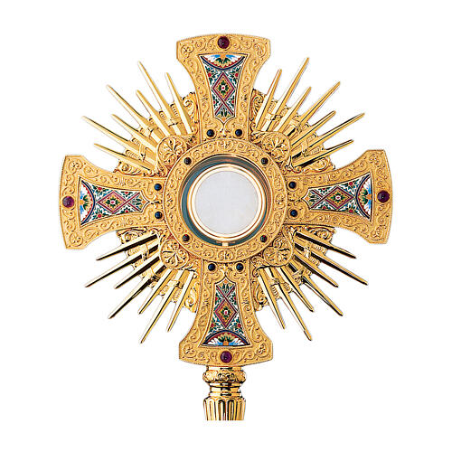 Ostensorio ''St. Remy'' Molina ottone placcato oro 24k 60 cm 2