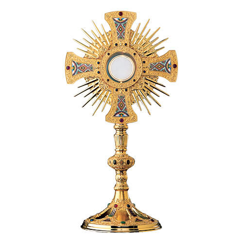Ostensorio ''St. Remy'' Molina argento 925 placcato oro diametro 60 cm 1