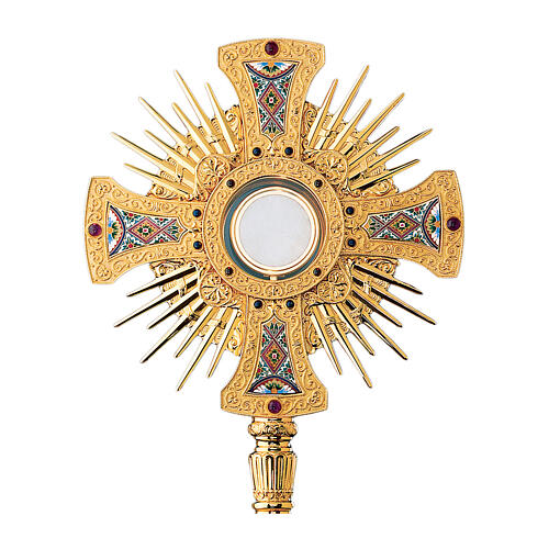 Ostensorio ''St. Remy'' Molina argento 925 placcato oro diametro 60 cm 2