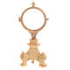 Monstrance of polished gold plated brass, 3 in s1