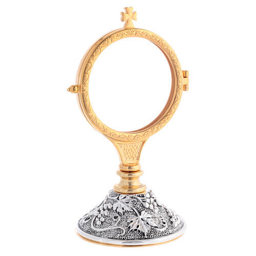 Monstrance with decorated silver base, 3 in 3