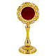 Reliquary with filigree floral pattern, gold finish, h 7 in s1