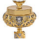 Ostensoir Ambrosien style baroque finition bicolore h 50 cm s4