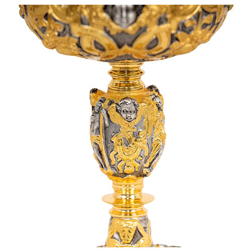 Ostensorio Ambrosiano stile barocco finitura a 2 colori h 50 cm 7