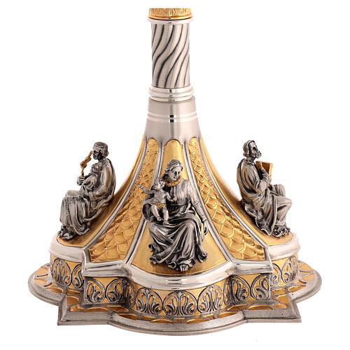 Ostensorium in Renaissance style, gold and silver finish, h 33.5 in 5