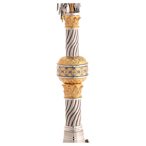Ostensorium in Renaissance style, gold and silver finish, h 33.5 in 6