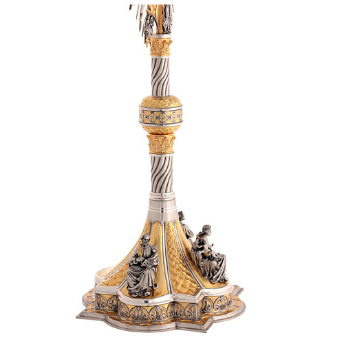 Ostensorium in Renaissance style, gold and silver finish, h 33.5 in 7