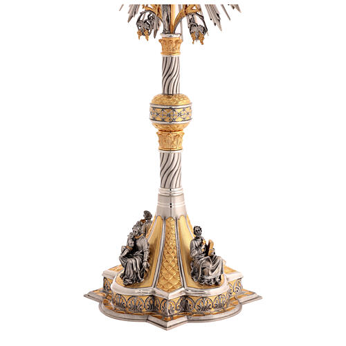 Ostensorium in Renaissance style, gold and silver finish, h 33.5 in 10