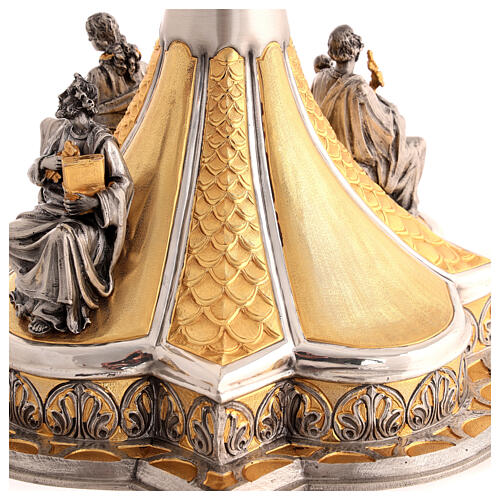 Ostensorium in Renaissance style, gold and silver finish, h 33.5 in 15