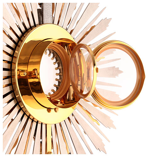 Ostensorium in Renaissance style, gold and silver finish, h 33.5 in 17