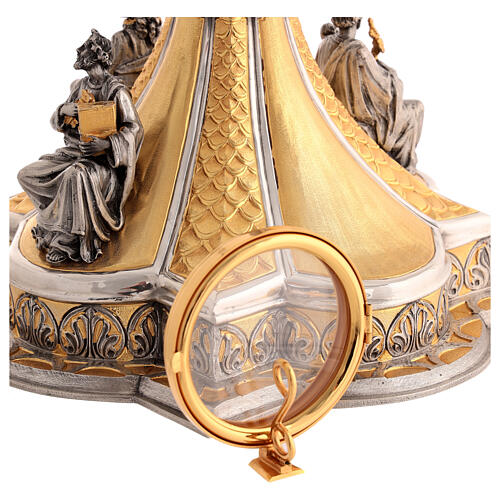 Ostensorium in Renaissance style, gold and silver finish, h 33.5 in 18