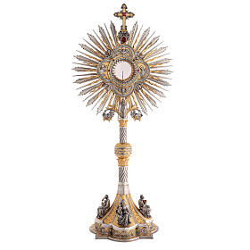 Ostensorio Rinascimentale finitura oro argento h. 85 cm
