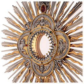 Ostensorio Rinascimentale finitura oro argento h. 85 cm