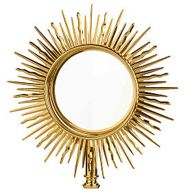 Molina brass monstrance with grapes and ears of wheat, 20 in