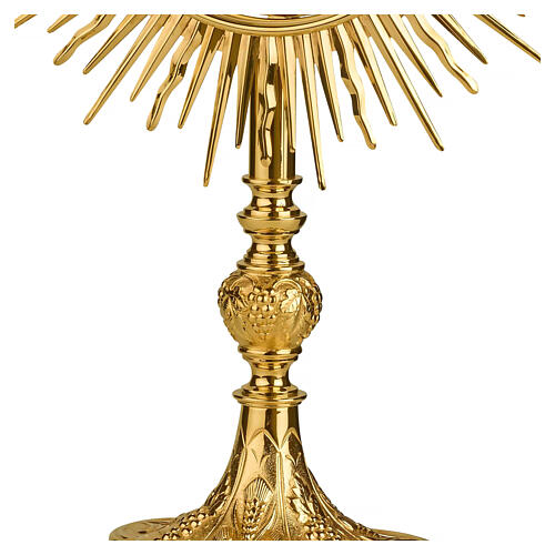 Molina brass monstrance with grapes and ears of wheat, 20 in 3