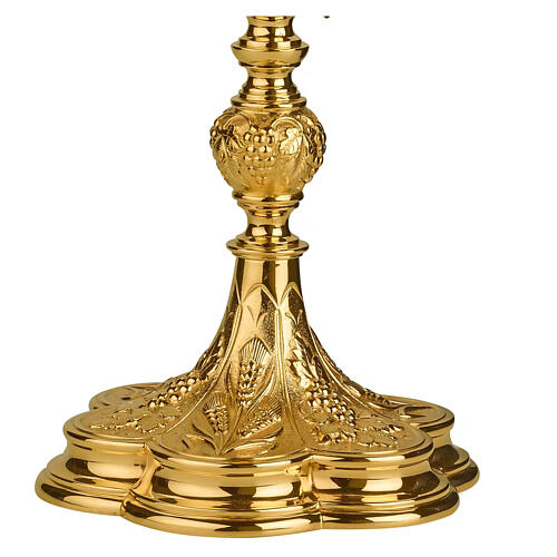 Molina brass monstrance with grapes and ears of wheat, 20 in 4
