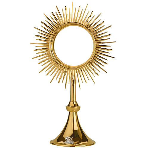 Molina brass monstrance with lamb, 20 in 1