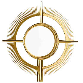 Molina modern monstrance of gold plated brass, 24 in