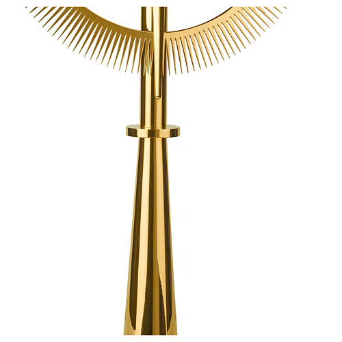 Modern golden brass monstrance Molina 60 cm 3