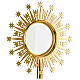 Molina monstrance in gilded brass stars and wheat 65 cm s2